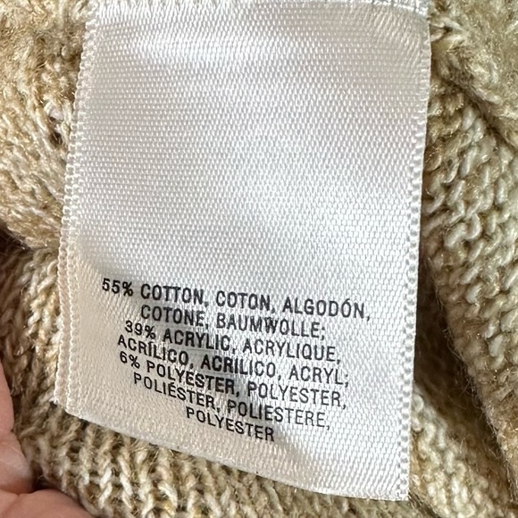 Anthropologie field flower tan knit cowl neck tunic sweater size S - Picture 10 of 11